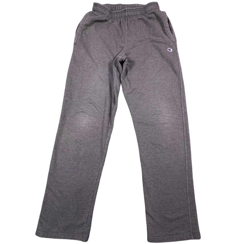 Champion Mens Sweatpants Joggers Medium Charcoal Gray Fleece Straight Leg